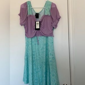 Her Universe NWT plus size Little Mermaid lace up dress